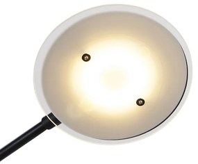 Vloerlamp zwart met leesarm incl. LED en USB-poort - Sevilla