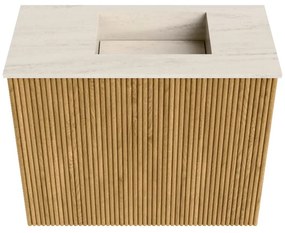 Mondiaz Joya DLux 50cm toiletmeubel oak met wastafel faye rechts 1 kraangat meli