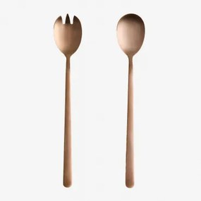 Sornia Saladebestek Van Roestvrij Staal, 2-delig Rosé Goud - Sklum