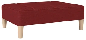 vidaXL Voetenbank 78x56x32 cm stof wijnrood