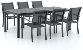 Bellagio Anzio/Fidenza 220cm dining tuinset 7-delig stapelbaar