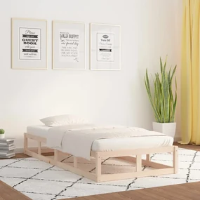 vidaXL Bedframe massief hout 90x190 cm 3FT Single
