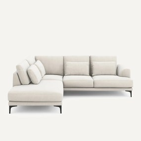 Hoekbank links fluweel chenille Marsile