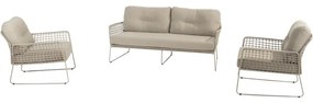 Showroommodel Albano stoel bank loungeset 3 delig latte rope Taste 4SO