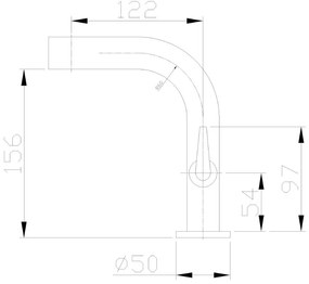 Mueller Piatto design toiletkraan PVD-coating chroom