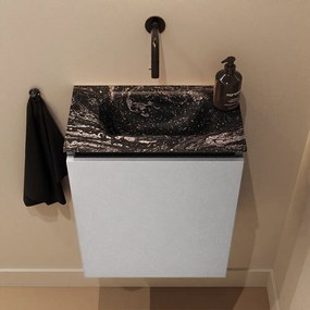 Mondiaz Ture DLux toiletmeubel 40cm plata met wastafel lava midden zonder kraangat