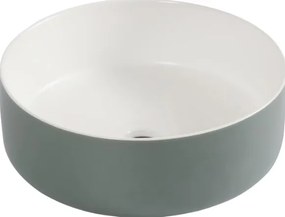 Differnz Mira waskom rond 36x12cm groen/wit