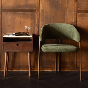 Dutchbone Naida Luxe Eetkamerstoel Brons Groen