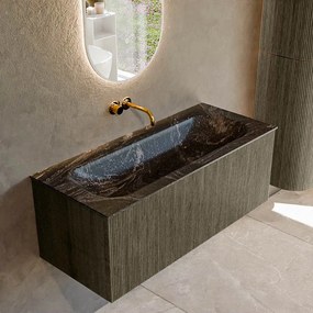 Mondiaz Kurve-dlux 110cm badmeubel shadow met 1 lade en wastafel big medium midden zonder kraangat lava