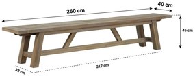 Tuinset 6 personen 260 cm Wicker Grijs Garden Collections Aberdeen/Lazio