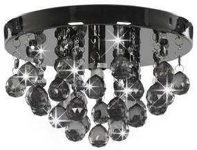 vidaXL Plafondlamp met smoky kralen rond G9 zwart