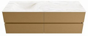 Mondiaz Vica DLux badmeubel 150cm oro 4 lades met wastafel ostra links 1 kraangat