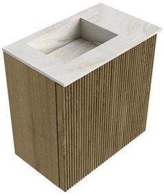 Mondiaz Joya DLux 40cm toiletmeubel dusk met wastafel faye links 1 kraangat ostra