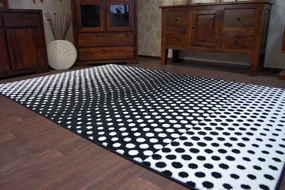 Tapijt SKETCH - F762 room/zwart - Stippen
