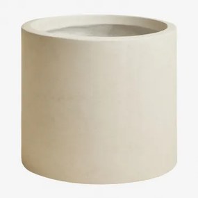 Aurevi Betonnen Buitenbloempot Ø55 Cm & Gebroken Wit - Sklum