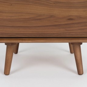 Zuiver Rise Walnut Design Ladenkast Gebogen Walnoothout - 40x45x112cm.