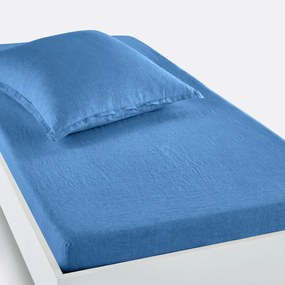 Hoeslaken in gewassen linnen, omslag 30 cm, Linot