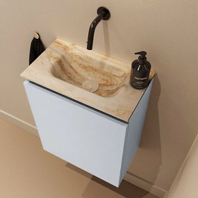 Mondiaz Ture DLux toiletmeubel 40cm clay met wastafel frappe midden zonder kraangat