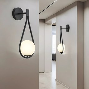 Wandlamp G093-1W Black White