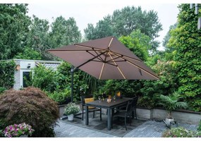Garden Impressions Hawaii zweefparasol Lumen LED 300x300 cm - zand