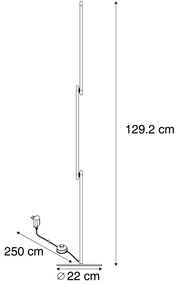 Design vloerlamp zwart incl. LED 3-staps dimbaar - Gate