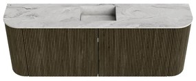 Mondiaz Joya DLux 115cm toiletmeubel ronding links/rechts shadow met wastafel faye midden zonder kraangat glace