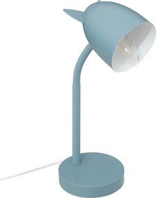 Atmosphera Kinderkamer Tafellamp– Met Oortjes – Blauw Metaal – 18x12,5x31 cm – Bureaulamp – E14 Fitting