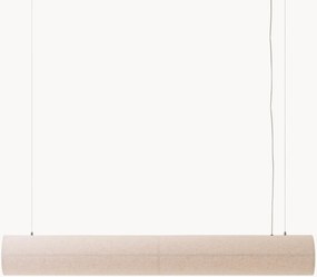 Grote LED hanglamp Hashira van linnen, dimbaar