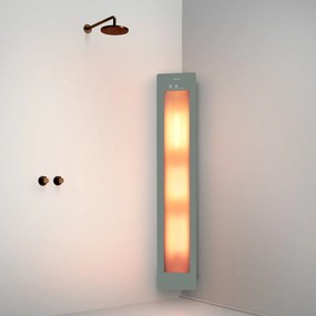 Sunshower Round Plus Large Organic Grey infraroodlamp en UV 33x185x10cm hoekopbouw