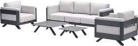 Garden Impressions Medellin loungeset 5-delig – carbon black - Valley sand