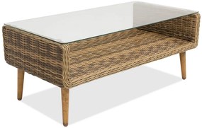 Bilbao Coffee tuinmeubelen met kleine tafel voor 4 personen Garden Point bruin