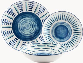 Porseleinen serviesset Mediterraneo, 6 personen, 18-delig