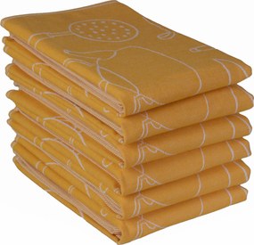 Theedoek keukentools – 6 stuks – 50×70 - geel