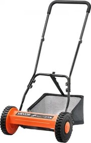 VEVOR cilindermaaier met 350 mm snijbreedte, grasmaaier 15-45 mm verstelbare snijhoogte, handmaaier met 5 messen, grasopvangzak, voor groene gazons, opritten, binnenplaatsen