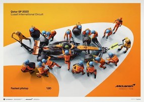 Kunstdruk McLaren Formula 1 Team - 1.80 - World Record Fastest Pit Stop - 2023, Automobilist