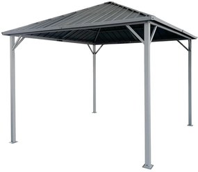 Itaka 3x3 tuinhuisje met klamboe antraciet Tuinpunt