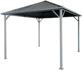 Itaka 3x3 tuinhuisje met klamboe antraciet Tuinpunt