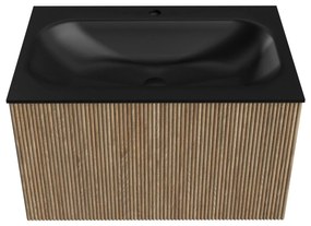 Mondiaz Kurve 70cm badmeubel dusk met 1 lade en wastafel big small midden 1 kraangat urban