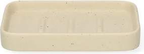Zeepschaaltje, keramiek, beige spikkel, 13,4 cm x 9,4 cm