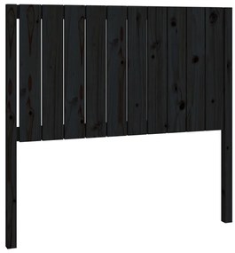 vidaXL Hoofdbord 105,5x4x100 cm massief grenenhout zwart