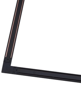 Modern railsysteem zwart 1-fase 600 cm met ronde voeding - Magnetic