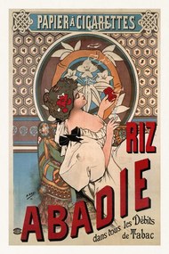 Kunstreproductie Riz Abadie (Vintage Art Nouveau Cigarette Advert) - Alfons / Alphonse Mucha, (26.7 x 40 cm)