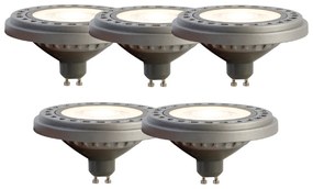 Set van 5 GU10 LED lamp AR111 8W 750 lm 3000K