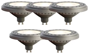 Set van 5 GU10 LED lamp AR111 8W 750 lm 3000K