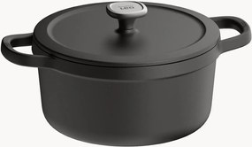Kookpan Graphite van gietijzer met deksel