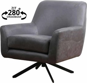 Fauteuil - Dion - stof Soft antraciet