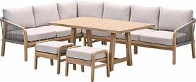 Garden Impressions Alora lounge dining set 5-delig links - grey sand