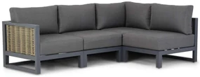 Hoek loungeset 4 personen Aluminium/wicker Grijs Santika Furniture Santika