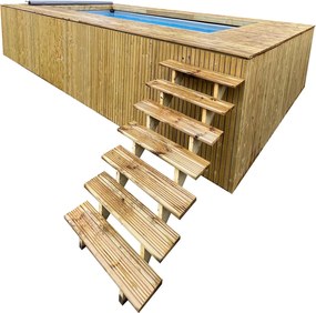 Simpool 4, 5 &amp; 7 - houten open trap