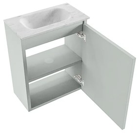 Mondiaz Ture DLux toiletmeubel 40cm greey met wastafel opalo midden zonder kraangat